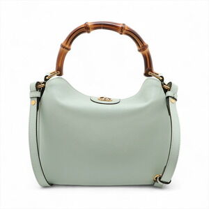 Gucci Bamboo Diana Leather Handbag Green
